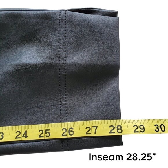 Via Masini 80 Faux Leather Pull on Pants Black Made in Italy Size 44 - Picture 16 of 16